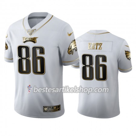 Herren Philadelphia Eagles Trikot Zach Ertz 86 Nike Weiß Golden Edition 100th